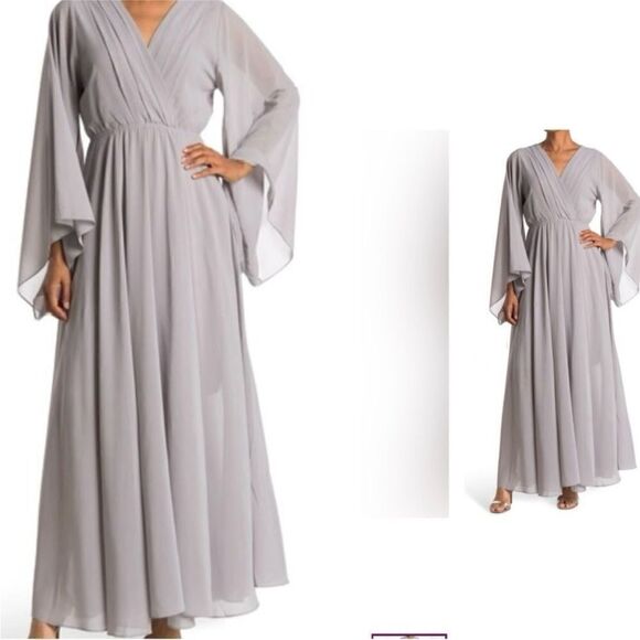 Meghan LA NWT Sunset Bell Sleeve Maxi Dress color Size Small - Picture 2 of 6